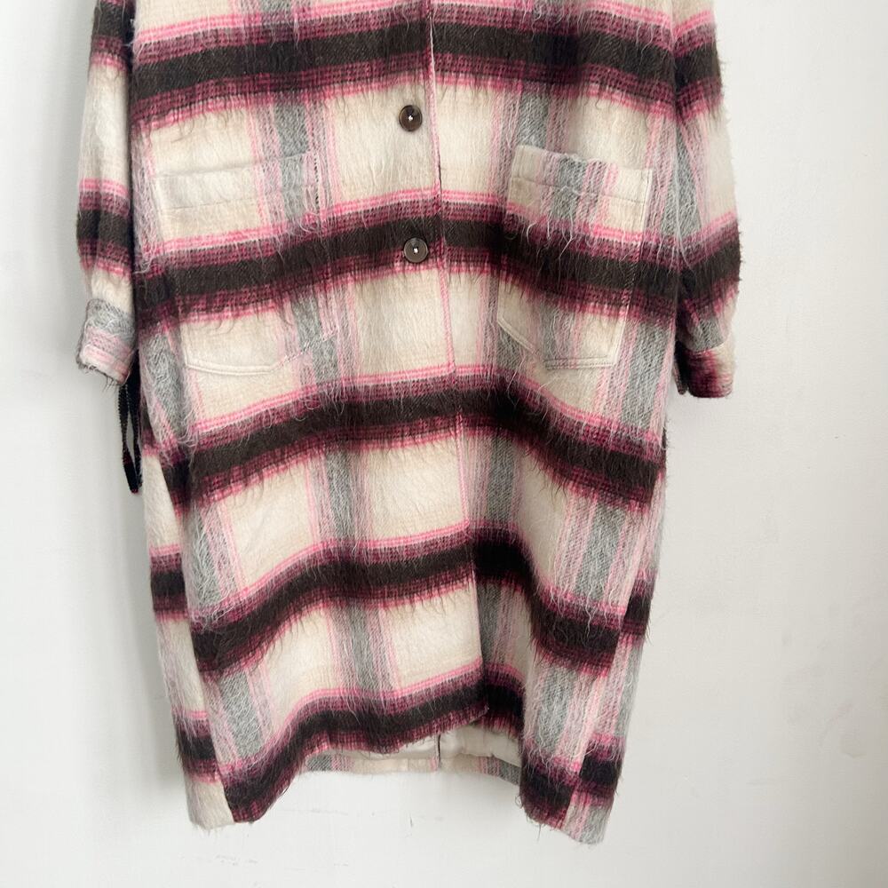 Free People  Pressley Fringe Striped Coat Cream Size M/L - Picture 6 of 10